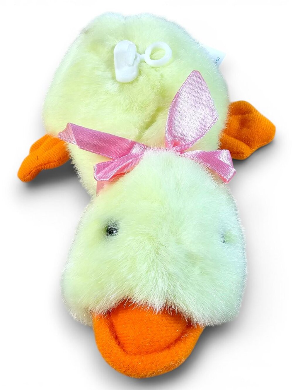 Main Joy Limited Platypus Duck Plush Stuffed Toy Yellow Pink Bow Vintage 7.5"